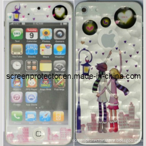 3D Love and Water Cube Design for iPhone 5 Front and Back